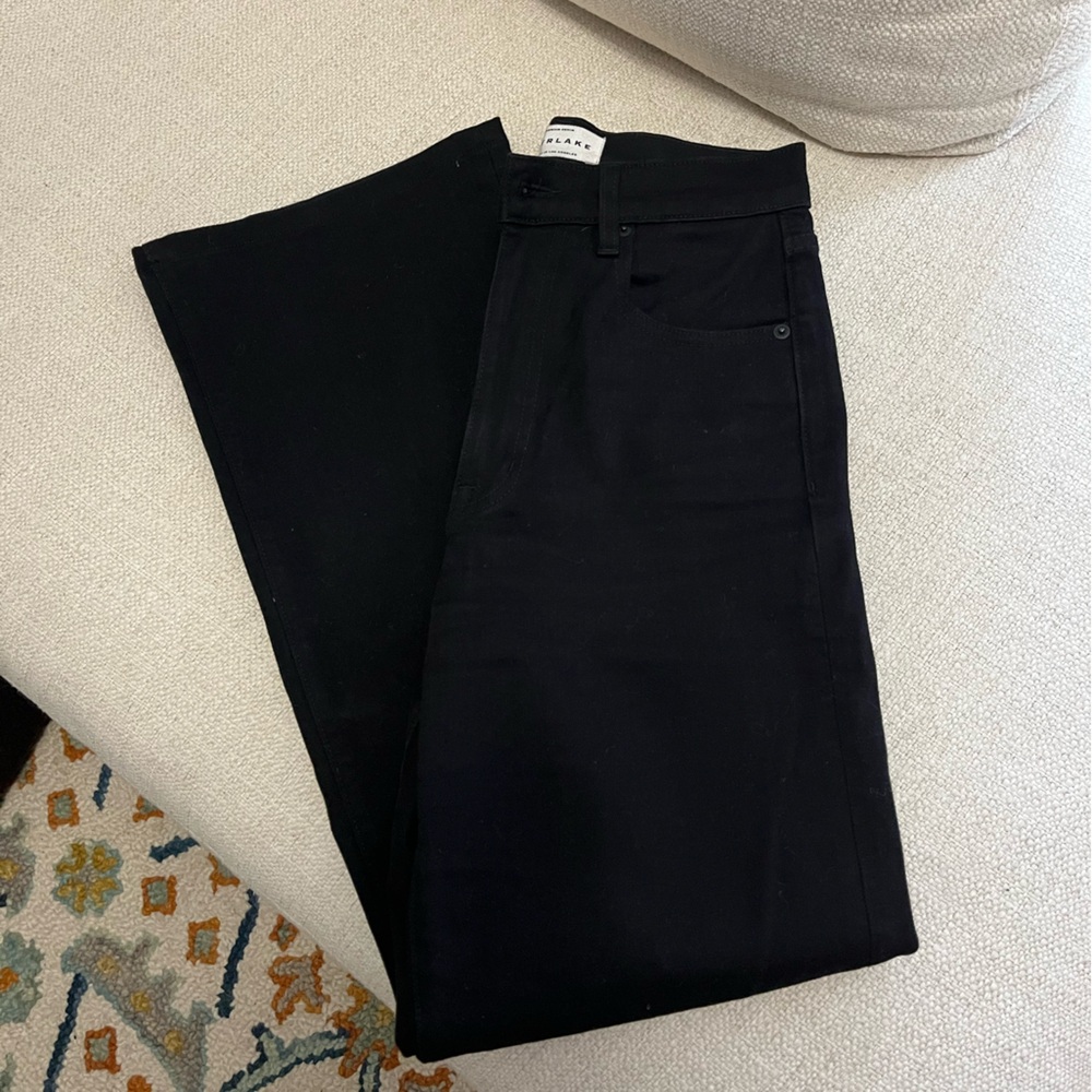 SLVRLAKE Black Straight/Wide Leg Women's Jeans